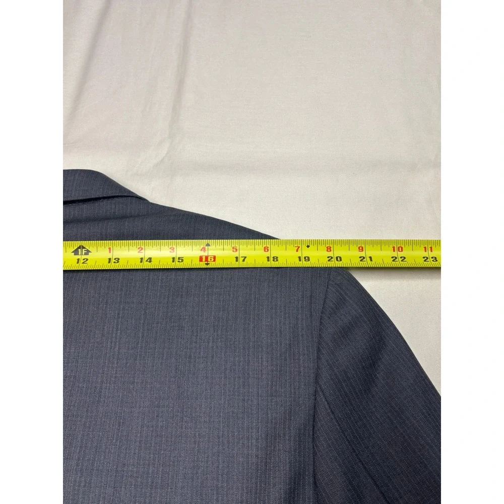 Brooks Brothers 346 Mens Suit 43R 36X28 Charcoal Gray Pinstripe Wool Stretch 2Pc